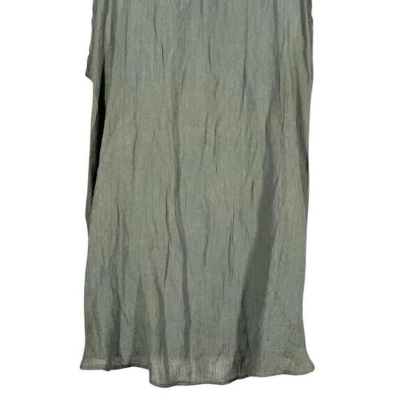 Fashion Nova Blouse Women's Sz L Olive Green Hi-Lo Hem Tank Top Lightweight - Picture 9 of 13